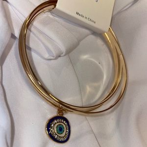 Gold Evil Eye Bangle Bracelets